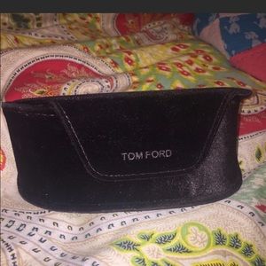 Tom Ford oversized black velvet sunglass case new!